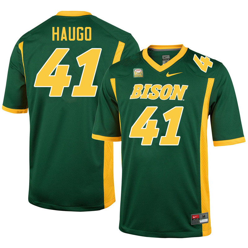 North Dakota State Bison #41 Peder Haugo College Football Jerseys Stitched-Green